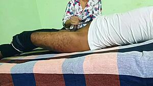 indian girl enjoys rough doggy with husband friend