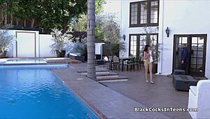 I Gag On Big Black Cock In Bathroom With Bikini Teen