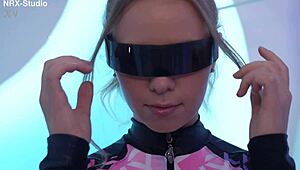 alternative halloween space gymnast ella elastic blonde teen cute puffy sneakers anal sex small waist