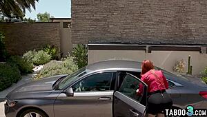 Red BBW MILF Stepmom Lauren Phillips Rides Stepson's Big Dick!