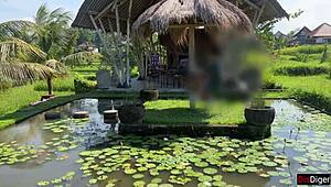 Cumwalk in public cafe while eating pasta carbonara with sperm on face