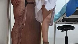 Hidden camera captures mexican doctor nataly getting fucked at work