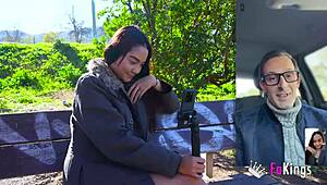 Allison Sweet Shows Tits in Street