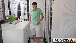 The stepmom's allure is hard to resist in this intimate scene.