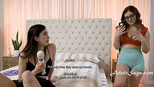 Amber and Leana explore vibrator fun.