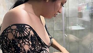 I'm home and spot my stepsister with her friend in the room, so I fuck both their pussies