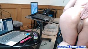 Hunk Guy Pounds Shemale Gf's Tight Ass Hard In Webcam Anal