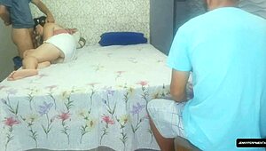 Husband lends housewife to boss for job, she gets humiliated with big cock fucking