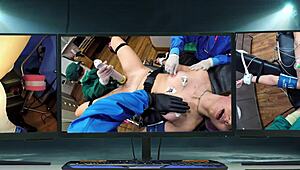 Blonde Nurse Nova Maverick Plays With Ultrasound In Hospital Backstage With Dr. Tampa