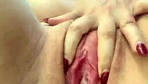 Blonde Solo Girl Masturbates Outdoors With Tits Exposed