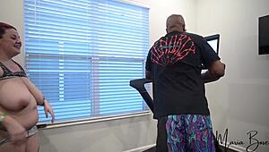 feeling the monster cock while working out with the group