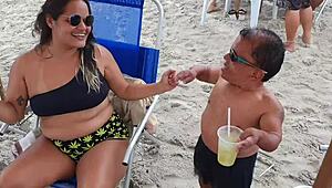 zezinho teves and paty bumbum honeymoon on brazilian beach