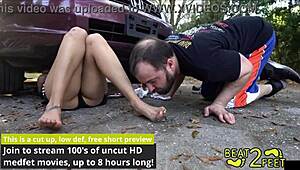 perverted neighbor doctor tampa sniff raven rogue feets & socks while helping change her oil on beat2feet - reup