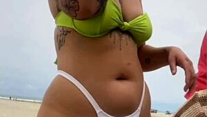 Virgin Fucks Ass in Front of Husband on Beach