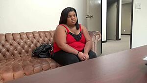 Peaches casting: fat bbw blows cock in pain.