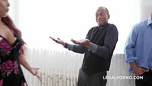 Syren de Mer Faces 7x2 Gangbang with Anal Creampie and Interracial Action