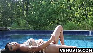 Asian Trans Venus Lux Jerks Off At Pool