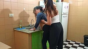 Neighbor Visits End In Wet Lesbian Fingering!