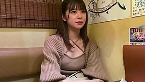 pale slender asian girl transforms with alcohol, getting more erotic and squirting