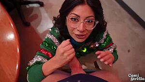 Big Titty Latina Coworker Fucks At Office Christmas Party