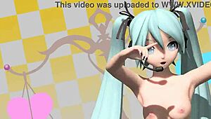 hatsune miku in two faced lovers project diva nude mod, fully nude goddess