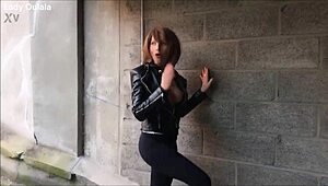 feeling nervous and excited flashing my nude body in the european street for the first time