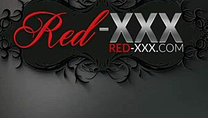 Red STUFFS Panties Inside Then MASTURBATES