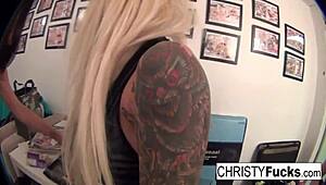 Sexy babes christy and kirsten fuck each other silly... oops