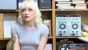 shoplifter gets disciplined by police officers with their cocks 😏