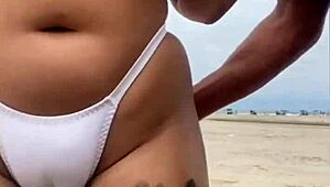 Virgin Fucks Ass in Front of Husband on Beach