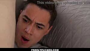 let me use your tiny body for fucking, says big dick stepbrother