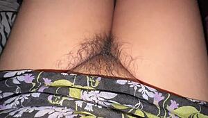 very hot indian aunty reveals big tits and hairy pussy