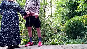 My mature mother-in-law pees standing up