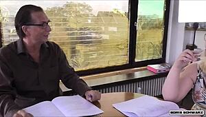 Teen student Boris Schwarz seduces her teacher into a secret encounter