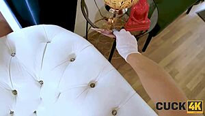 European Cuckold Feels Humiliation Watching Tattooed Czech Wife Get Fucked By Old Lucky Man