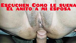 Exprimiendo la Verga de Mi Esposo con Mi Culo