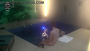 hey, check out this uncensored threesome with my wife and friends in the motel pool, flashing nipples and big cocks