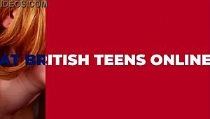 sexy british teen 18+ gives jerk off instructions with big natural tits in lingerie 😍