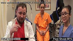 Freshman Mia Sanchez Receives Mandatory Hitachi Orgasm From Nurse With Gloves