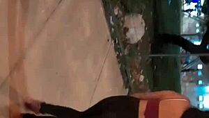 Mexican Milf Opens Legs on Street After Party for Quick Blowjob