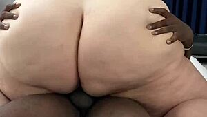 bbw rides big black cock hard with her fat ass bouncing 😘