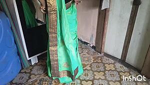 Is my village bhabhi Shivani teasing in that green saree?