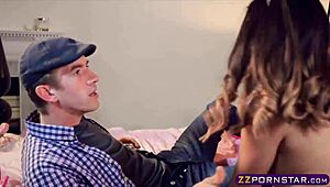 How does this elegant teen learn hardcore sex?