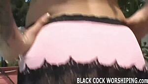 I want to be filled with big black cock in femdom bdsm cuckold play