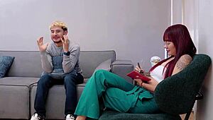 Horny Psychologist Seduces And Swallows Cum