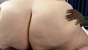 bbw rides big black cock hard with her fat ass bouncing 😘