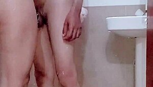 Desi Housewife Licks Pussy in Bathroom Sex with Indian Couple