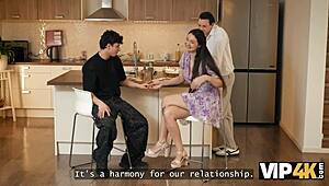 Is it time to lose my virginity with this beautiful blonde in the kitchen?