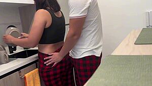 My sister-in-law was washing dishes, and I couldn't resist fucking her in the kitchen - what would you do?