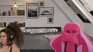 Hot Girl Gets On Her Knees And Sucks Big Dick To Get Face Cummed Full Game In Bio